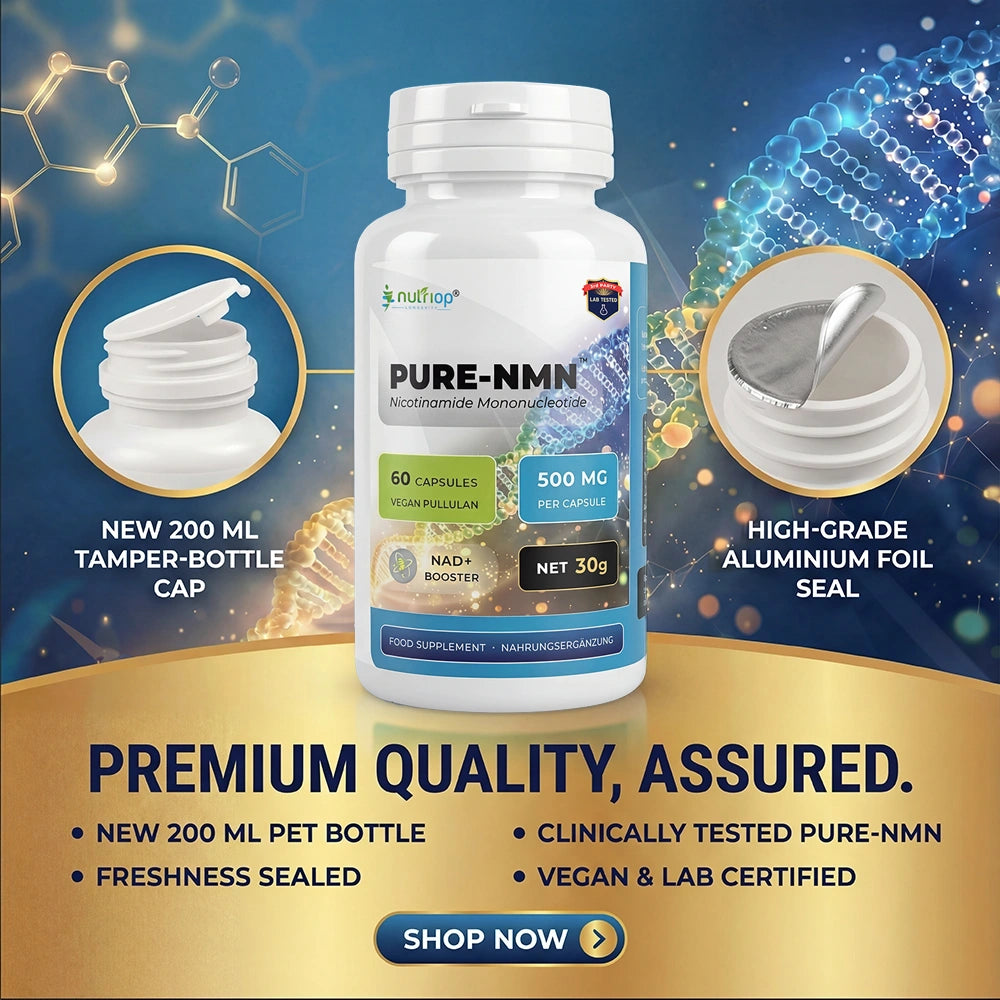 Nutriop® Pure-NMN 500mg - Advanced NAD+ Precursor (60 Capsules)