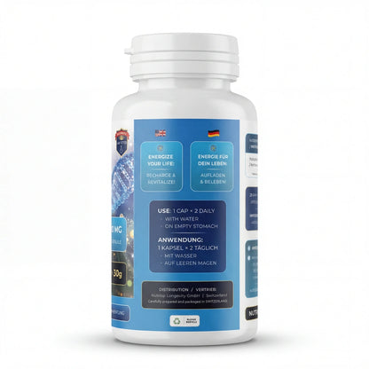 Nutriop Longevity® Pure-NMN Nicotinamide Mononucleotide Extreme Potency 500mg Capsules (x60) - 30 Grams