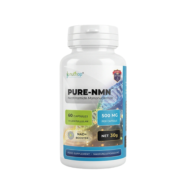 Nutriop Longevity® Pure-NMN Nicotinamide Mononucleotide Extreme Potency 500mg Capsules (x60) - 30 Grams