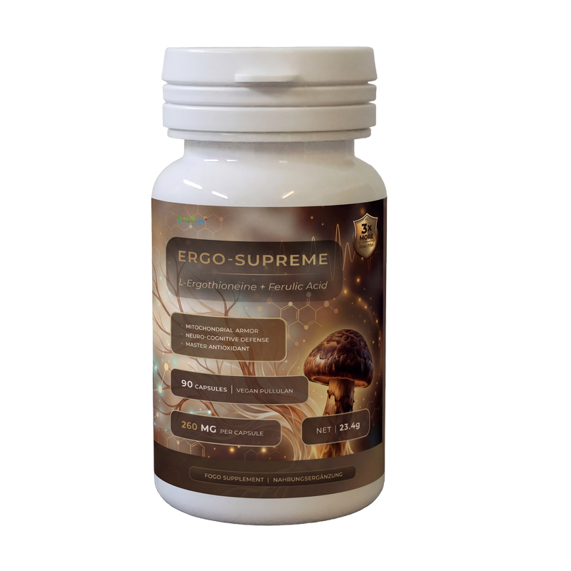 Nutriop® ERGO-SUPREME — Bio-Fermented L-Ergothioneine & Ferulic Acid (90 Capsules)