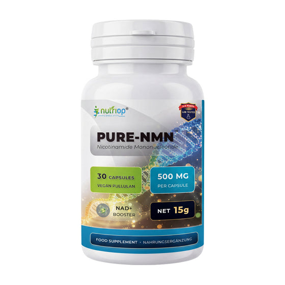 Nutriop® Pure-NMN 500mg - Advanced NAD+ Precursor (30 Capsules)